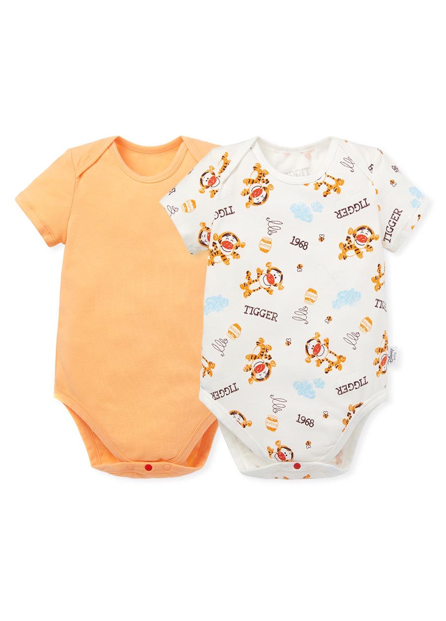 BABY Q彈棉質包屁衣(2入)-跳跳虎