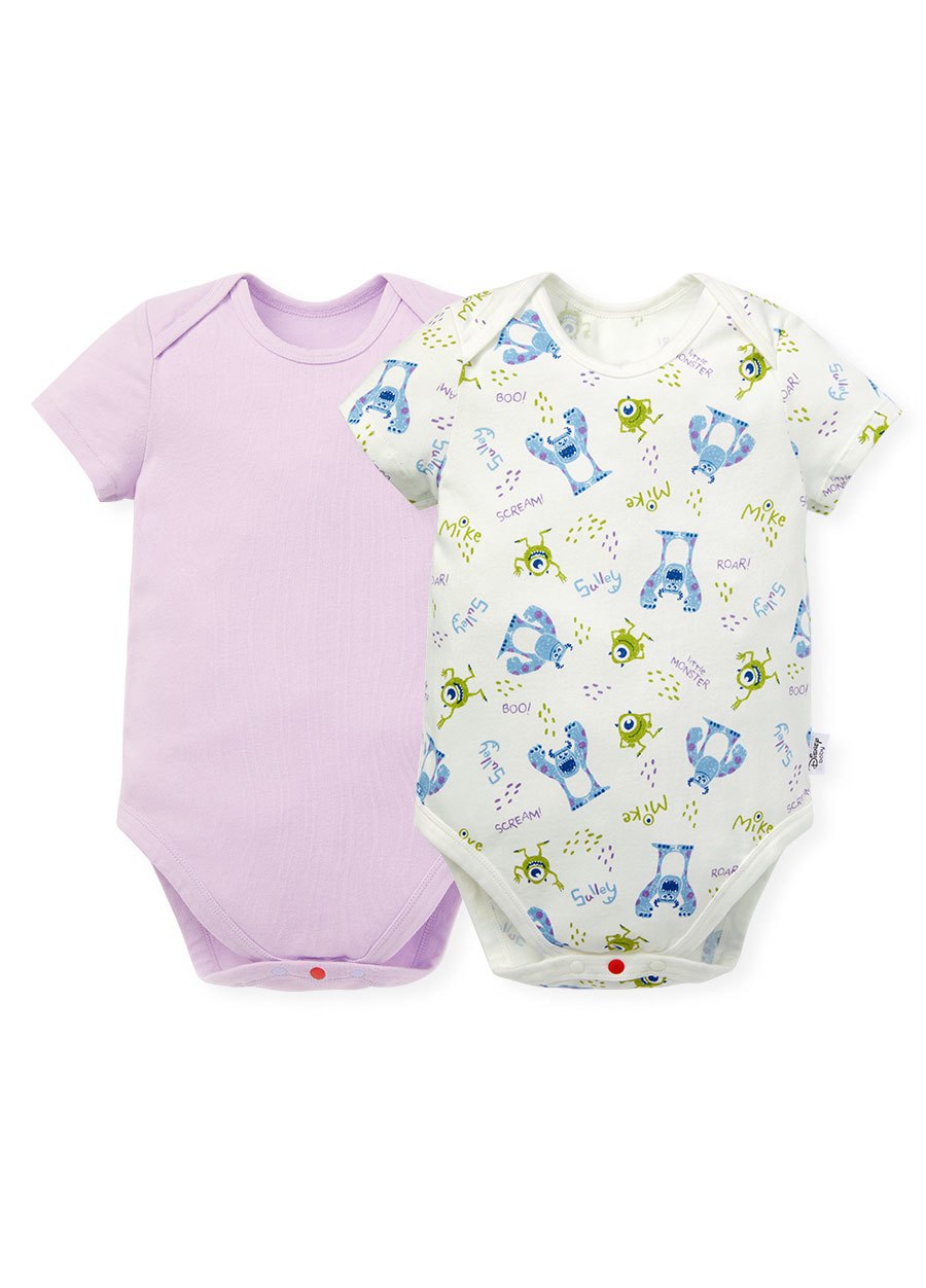 BABY Q彈棉質包屁衣(2入)-怪獸大學
