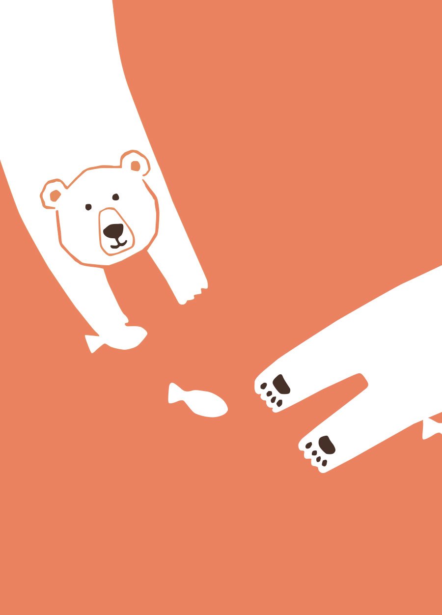 BABY蓄熱保溫長袖連身衣-北極熊