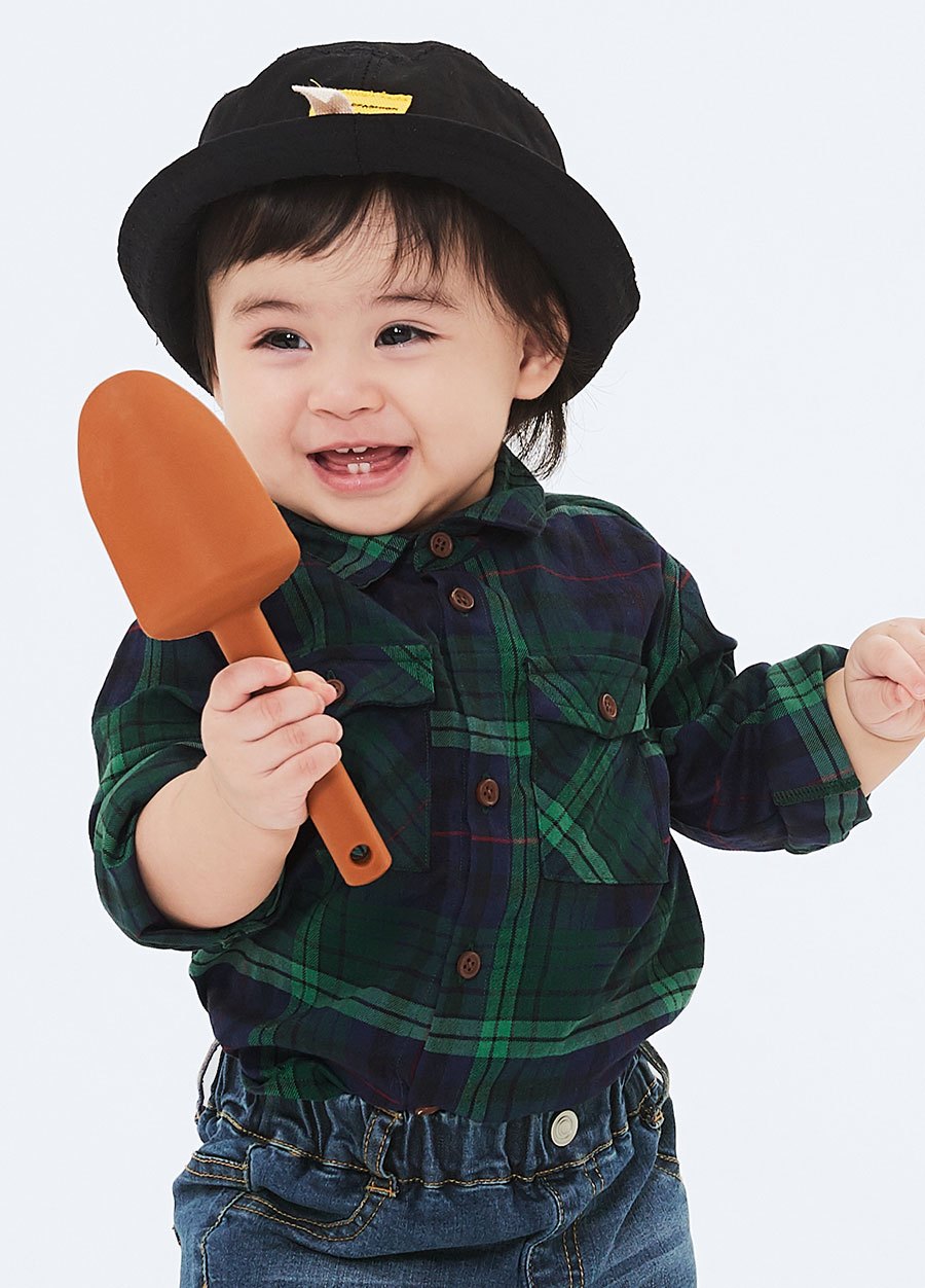 BABY格紋襯衫