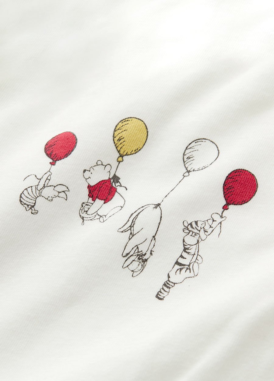 新生兒Q彈棉質蝴蝶衣(2入)-氣球維尼