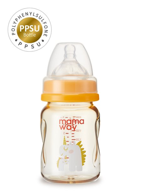 PPSU蜂蜜瓶200ml(含奶嘴S+)-黃色1