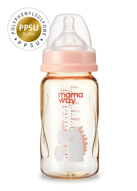 PPSU蜂蜜瓶300ml(含奶嘴M+)-粉色1