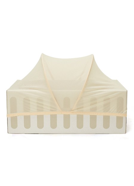 芬蘭嬰兒床蚊帳-米黃2