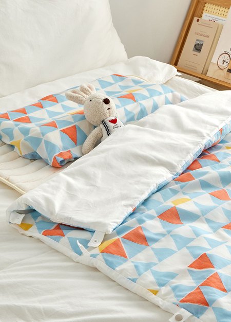 調溫抗菌安撫涼被(幾何三角)—睡袋組適用