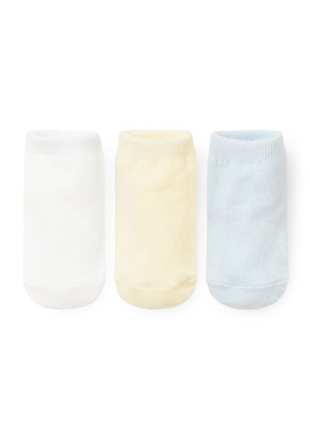 素色新生兒襪(3入)-白色1