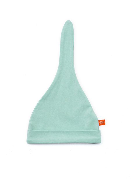 棉柔彈性嬰兒帽-淺綠2