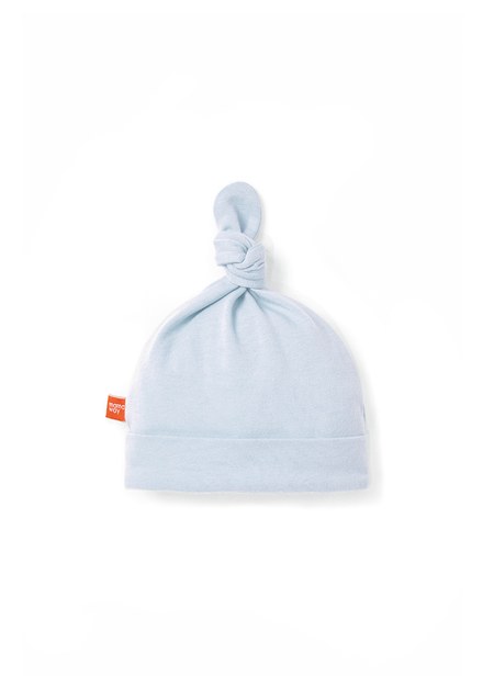 棉柔彈性嬰兒帽-淺藍1