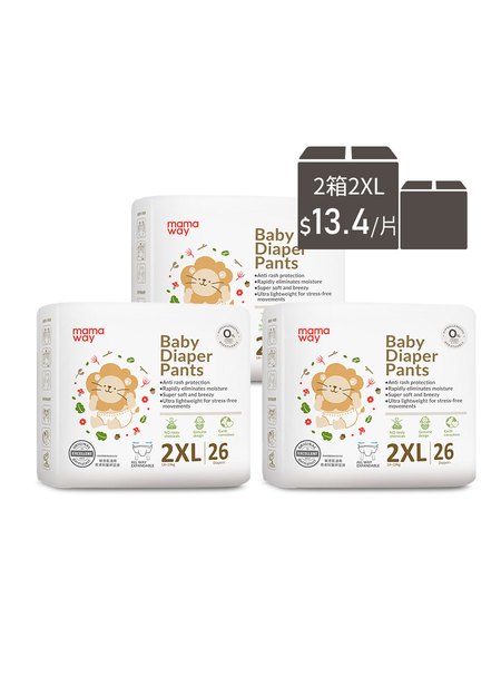 嬰兒拉拉褲/褲型尿布(2XLx26片x6包)