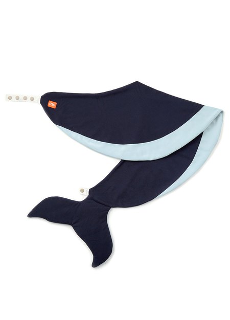 鯨魚月亮枕套-天藍1