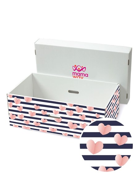 芬蘭嬰兒箱裝飾貼紙-粉橘(愛心)1