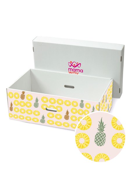 芬蘭嬰兒箱裝飾貼紙-黃色(鳳梨)1