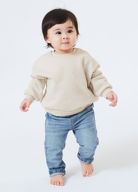 BABY寬鬆運動衫-米色2