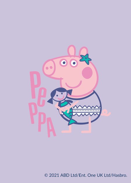 BABY佩佩豬純棉長袖T恤-美人魚佩佩豬