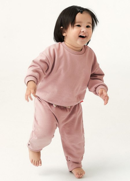 BABY寬鬆運動衫-粉色2