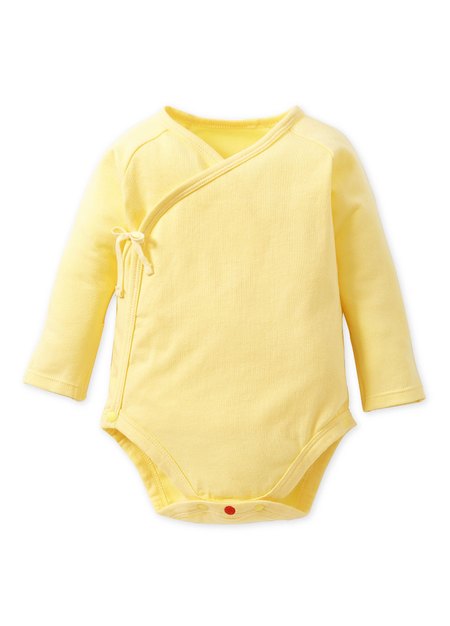 新生兒Q彈棉質長袖包屁衣(2入)-飛機-淺黃3