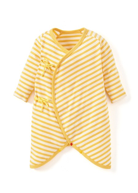 新生兒Q彈棉質蝴蝶衣(2入)-蛋黃-黃色3