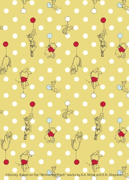 新生兒Q彈棉質蝴蝶衣(2入)-氣球維尼-黃色4