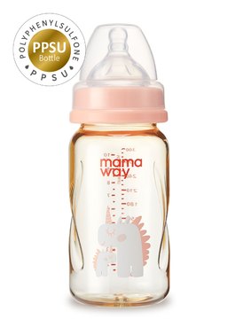 PPSU蜂蜜瓶300ml(含奶嘴M+) - 粉色