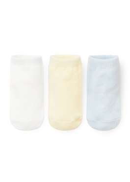 素色新生兒襪(3入) - 白色