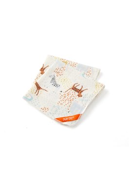純棉3層紗口水巾(2入) - 粉橘