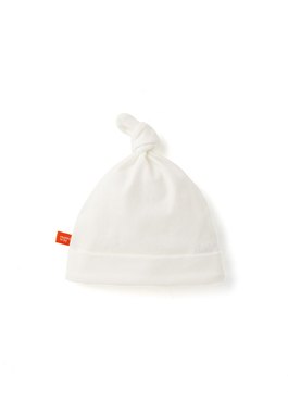 棉柔彈性嬰兒帽 - 米色