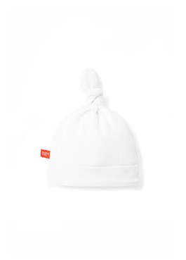 棉柔彈性嬰兒帽 - 米白