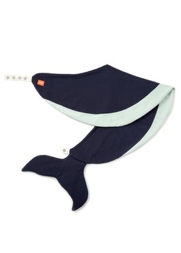 鯨魚月亮枕套 - 深藍