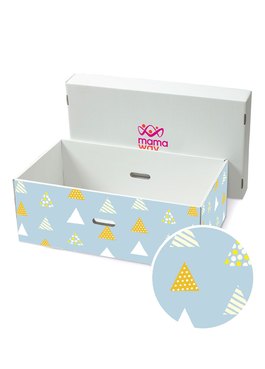 芬蘭嬰兒箱裝飾貼紙 - 淺藍(三角)