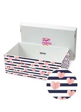 芬蘭嬰兒箱裝飾貼紙 - 粉橘(愛心)