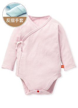 新生兒蓄熱保溫長袖包屁衣 - 粉色