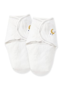 早產兒蠶寶寶包巾(2入) - 白