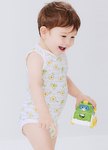 BABY純棉網眼無袖包屁衣(2入)-西瓜/柳丁/西洋梨