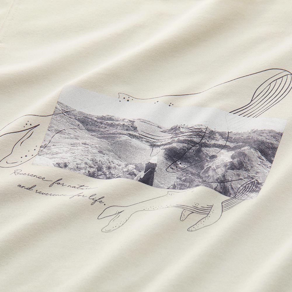 棉質鯨魚相片寬鬆孕哺罩衫