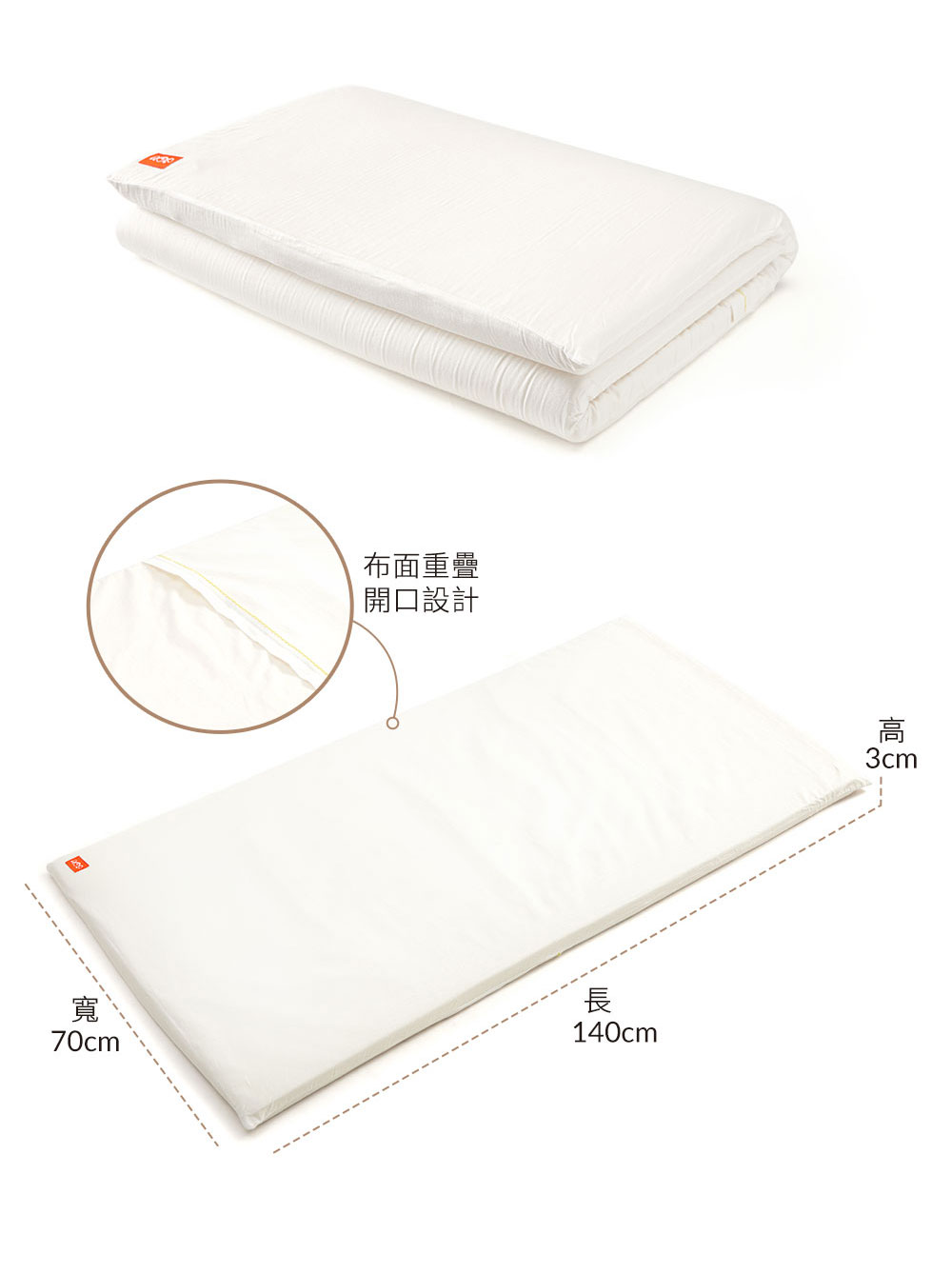 Hydrofoam 敷料親膚棉嬰兒床墊